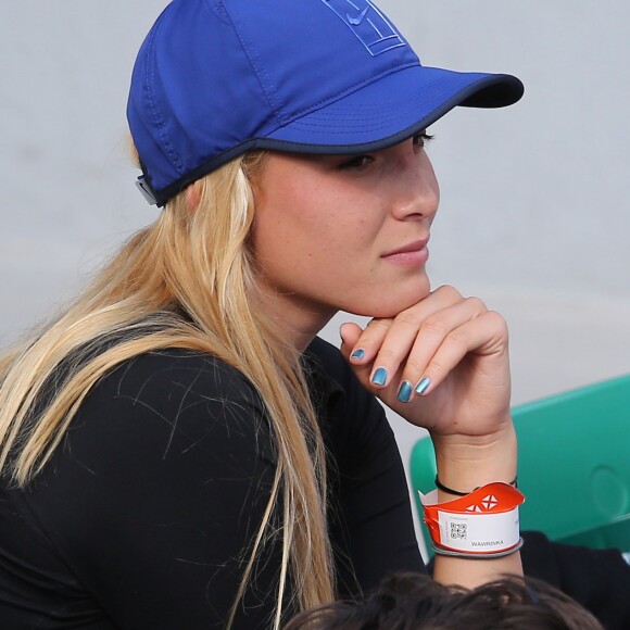 Donna Vekic (compagne de Stan Wawrinka) - People dans les tribunes lors du Tournoi de Roland-Garros (les Internationaux de France de tennis) à Paris, le 27 mai 2016. © Cyril Moreau/Bestimage