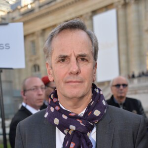 Bernard de La Villardière - Arrivées et sorties du défilé de mode "Chloé", collection prêt-à-porter automne-hiver 2015/2016, à Paris. Le 8 mars 2015