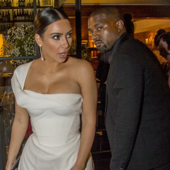 Kanye West et Kim Kardashian sont allés dîner au restaurant après avoir assisté à l'opéra "La Traviata" à Rome. Le 22 mai 2016