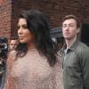 Kim Kardashian et son mari Kanye West arrivent au festival "The Vogue 100" à Londres, le 21 mai 2016.