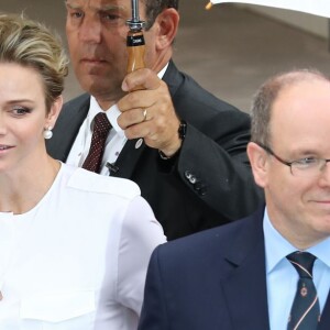 Le prince Albert II de Monaco et la princesse Charlène de Monaco ont assisté au 74e Grand Prix de Formule 1 de Monaco, le 29 mai 2016, remporté par Lewis Hamilton.