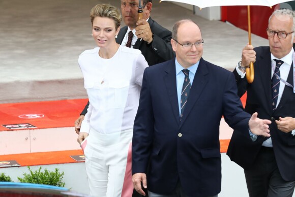Le prince Albert II de Monaco et la princesse Charlène de Monaco ont assisté au 74e Grand Prix de Formule 1 de Monaco, le 29 mai 2016, remporté par Lewis Hamilton.