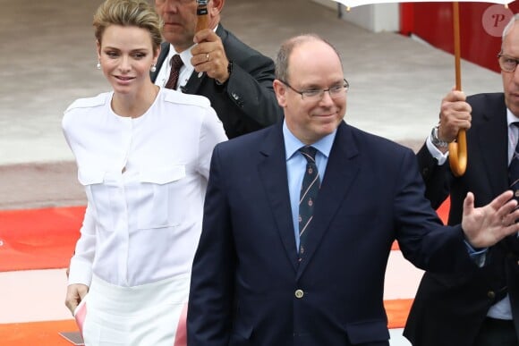 Le prince Albert II de Monaco et la princesse Charlène de Monaco ont assisté au 74e Grand Prix de Formule 1 de Monaco, le 29 mai 2016, remporté par Lewis Hamilton.