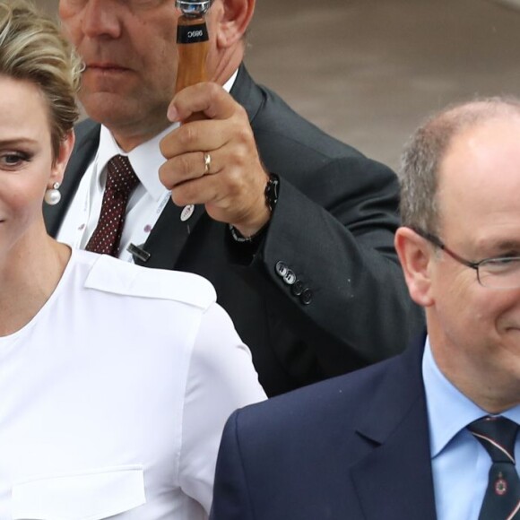 Le prince Albert II de Monaco et la princesse Charlène de Monaco ont assisté au 74e Grand Prix de Formule 1 de Monaco, le 29 mai 2016, remporté par Lewis Hamilton.