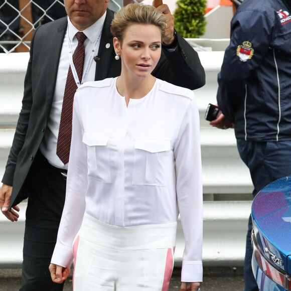 Le prince Albert II de Monaco et la princesse Charlène de Monaco ont assisté au 74e Grand Prix de Formule 1 de Monaco, le 29 mai 2016, remporté par Lewis Hamilton.