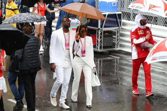 Dwyane Wade et sa femme Gabrielle Union - 74ème Grand Prix de Formule 1 de Monaco, le 29 mai 2016.