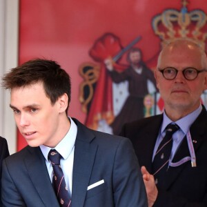 Le prince Albert II de Monaco et Louis Ducruet - 74e Grand Prix de Formule 1 de Monaco, le 29 mai 2016. © Bruno Bebert/Bestimage