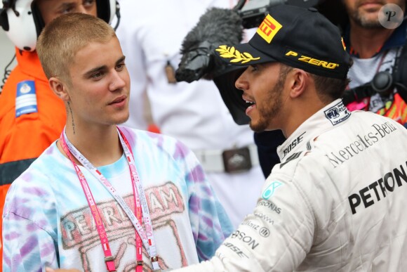 Justin Bieber a pu célébrer la victoire de son ami Lewis Hamilton au 74e Grand Prix de F1 de Monaco, remporté par Lewis Hamilton devant D. Ricciardo et S. Perez, le 29 mai 2016.