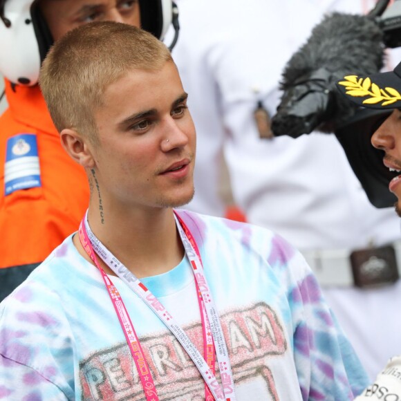 Justin Bieber a pu célébrer la victoire de son ami Lewis Hamilton au 74e Grand Prix de F1 de Monaco, remporté par Lewis Hamilton devant D. Ricciardo et S. Perez, le 29 mai 2016.