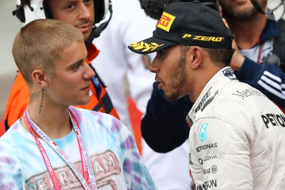 Justin Bieber a pu célébrer la victoire de son ami Lewis Hamilton au 74e Grand Prix de F1 de Monaco, remporté par Lewis Hamilton devant D. Ricciardo et S. Perez, le 29 mai 2016.