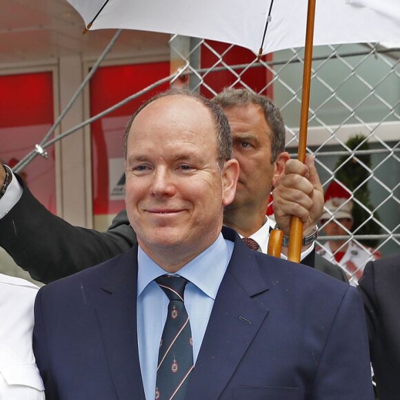 La princesse Charlene et le prince Albert II de Monaco ont célébré le succès de Lewis Hamilton au 74e Grand Prix de F1 de Monaco, remporté par le Britannique devant D. Ricciardo et S. Perez, le 29 mai 2016. © Bruno Bebert/Bestimage