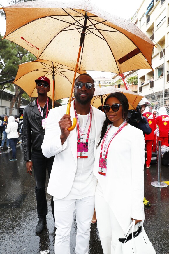 Dwyane Wade et sa femme Gabrielle Union - 74ème Grand Prix de Formule 1 de Monaco, le 29 mai 2016. C'est Lewis Hamilton qui a terminé premier devant D.Ricciardo et S.Perez.  The Formula 1 Grand Prix of Monaco, on May 29th, 2016, Monaco.29/05/2016 - Monaco