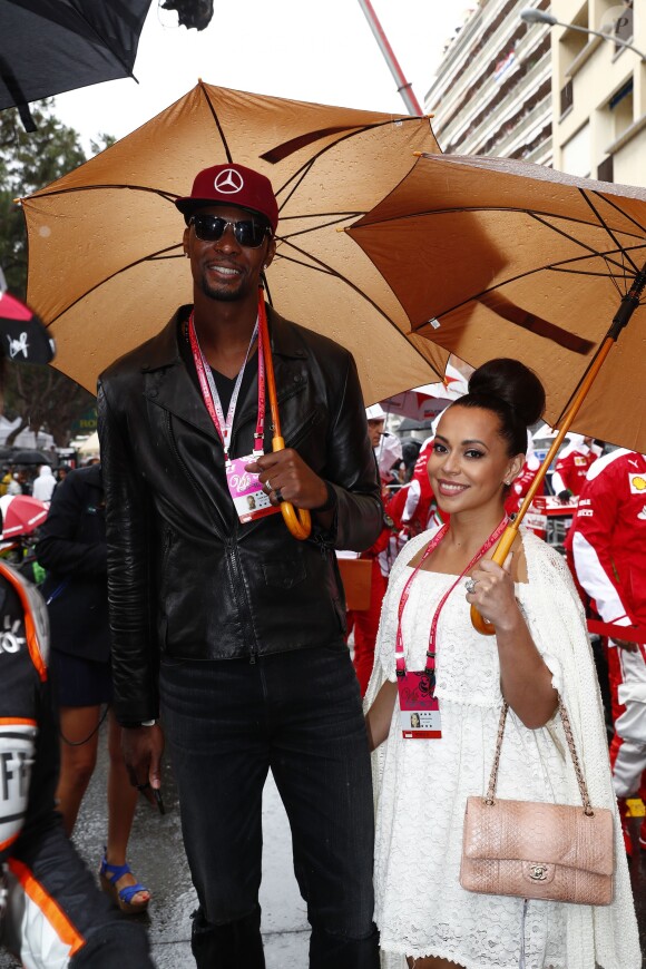 Chris Bosh et sa femme Adrienne Williams - 74ème Grand Prix de Formule 1 de Monaco, le 29 mai 2016. C'est Lewis Hamilton qui a terminé premier devant D.Ricciardo et S.Perez.  The Formula 1 Grand Prix of Monaco, on May 29th, 2016, Monaco.29/05/2016 - Monaco