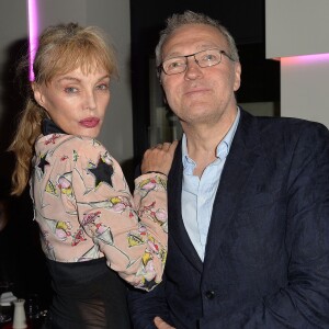 Exclusif - Arielle Dombasle et Laurent Ruquier - Anniversaire de Jacques Sanchez au restaurant Nolita à Paris le 29 mai 2016. © Veeren/Bestimage