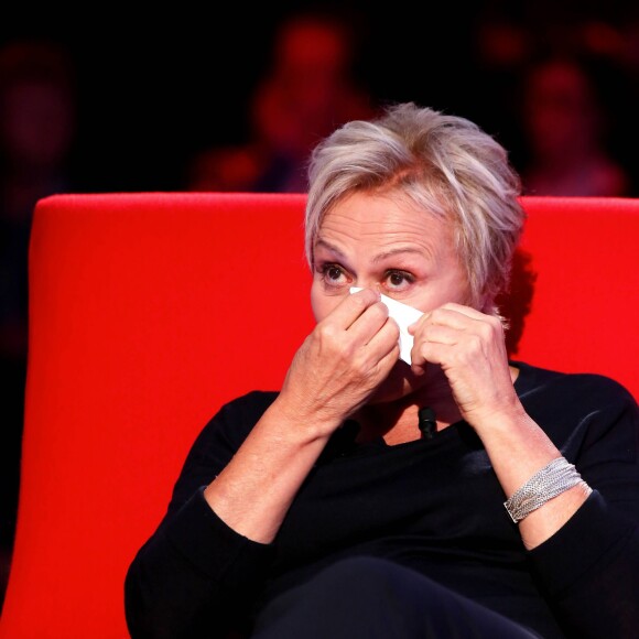 Exclusif - Enregistrement de l'émission "Le Divan" présentée par Marc-Olivier Fogiel avec Muriel Robin en invitée, qui sera diffusée le 19 avril sur France 3. Le 15 avril 2016 © Dominique Jacovides / Bestimage