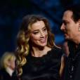 Johnny Depp et sa femme Amber Heard - Avant-première du film "Black Mass" lors du Festival BFI à Londres, le 11 octobre 2015.