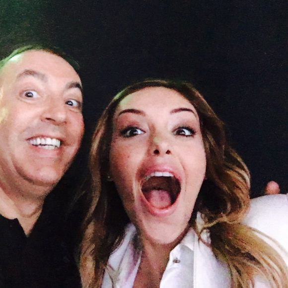 Nabilla en tournage pour Action ou vérité avec Alessandra Sublet. Ici avec Jean-Marc Morandini