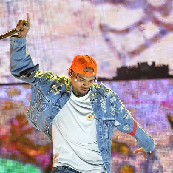 Chris Brown en concert à l'Accorhotels Arena Bercy à Paris, le 28 mai 2016.