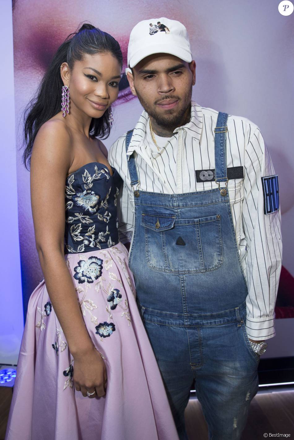 Film De Danse Avec Chris Brown Chanel Iman et Chris Brown - Soirée L'Oréal Paris Blue Obsession à l