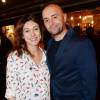 Exclusif - Marie-Ange Casalta enceinte (de 5 mois et demi) de son deuxième enfant pose avec son mari Romuald Boulanger lors de la soirée pour le lancement de l'accessoire fitness Active Base de la marque Proform (une entité de ICON Health & Fitness, la première marque américaine de fitness à domicile) au restaurant Il Cottage à Paris, le 31 mai 2016. © Rachid Bellak/LMS/Bestimage