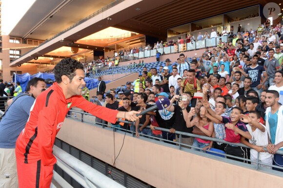Jamel Debbouze au "Charity Football Game 2016" au festival Marrakech du Rire. Le match de foot réunis des célébrités au Grand Stade de Marrakech et les bénéfices sont reversés aux associations marocaines d'aide à l'enfance. Marrakech, le 5 juin 2016. © Bellack Rachid/Bestimage