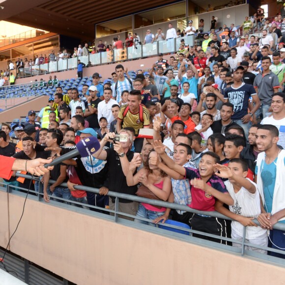 Jamel Debbouze au "Charity Football Game 2016" au festival Marrakech du Rire. Le match de foot réunis des célébrités au Grand Stade de Marrakech et les bénéfices sont reversés aux associations marocaines d'aide à l'enfance. Marrakech, le 5 juin 2016. © Bellack Rachid/Bestimage