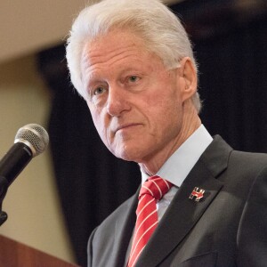 Bill Clinton fait campagne pour sa femme pour les primaires démocrates des élections présidentielles américaines à New York. Le 31 mars 2016