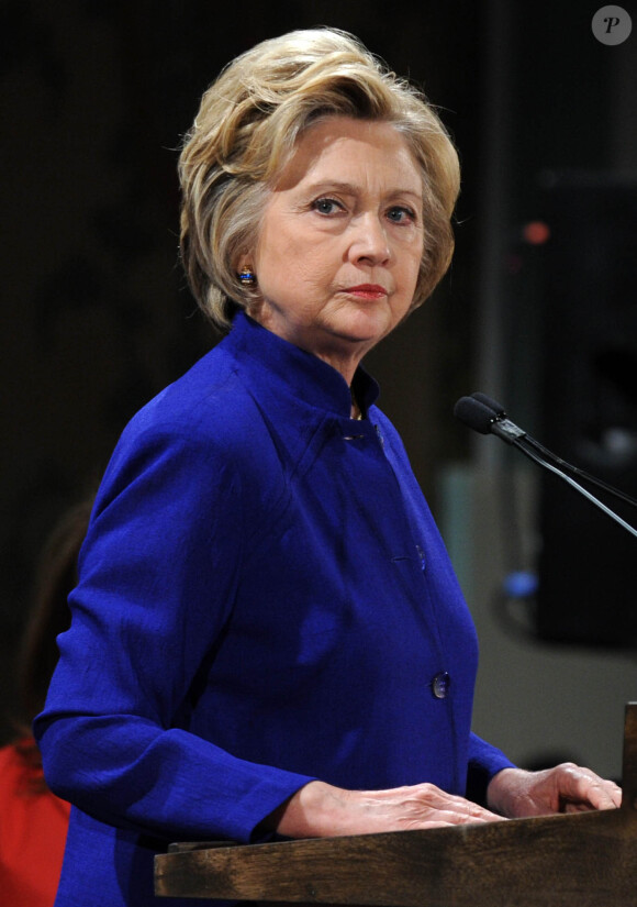 Hillary Clinton en meeting à New York le 18 avril 2016.