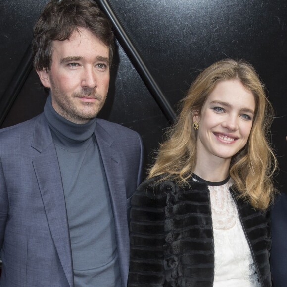 Antoine Arnault avec sa compagne Natalia Vodianova - People au défilé Louis Vuitton prêt-à-porter collection Automne-Hiver 2015-2016 à Paris, le 11 mars 2015.