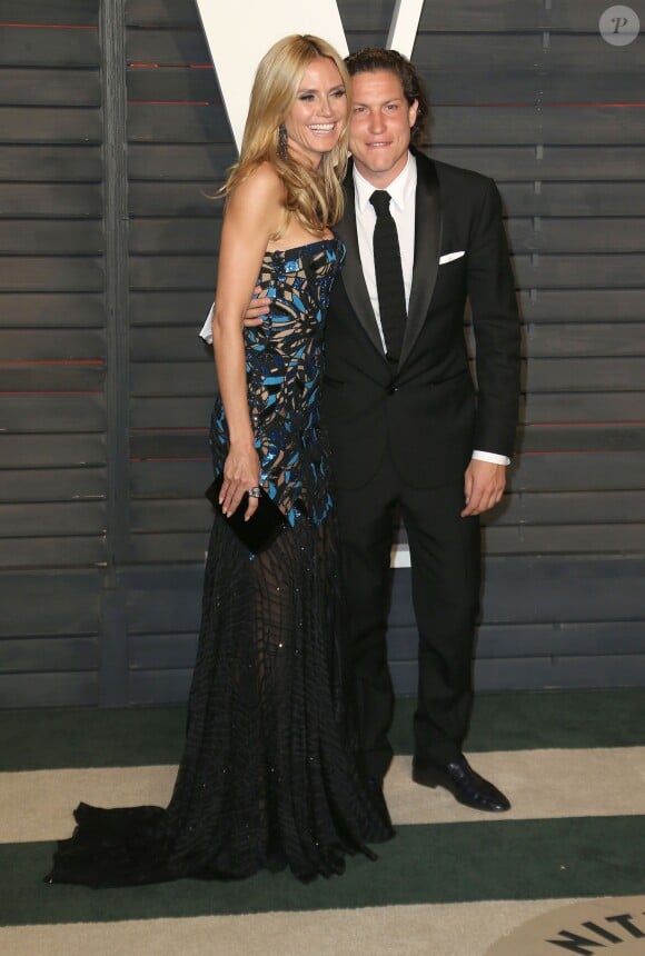 Heidi Klum et son compagnon Vito Schnabel à la soirée "Vanity Fair Oscar Party" après la 88ème cérémonie des Oscars à Hollywood, le 28 février 2016
