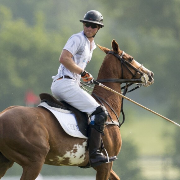 Le prince Harry participait le 28 mai 2016 à l'Audi Polo Challenge à Ascot. Sa bonne amie Ellie Goulding était parmi les spectateurs...