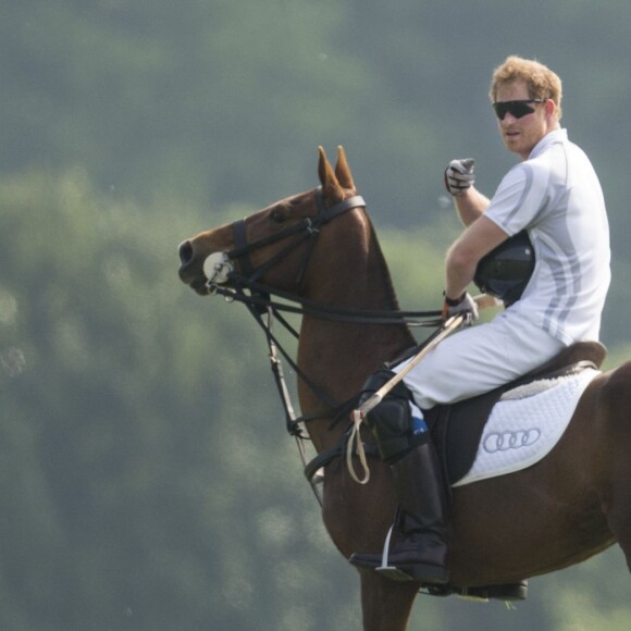 Le prince Harry participait le 28 mai 2016 à l'Audi Polo Challenge à Ascot. Sa bonne amie Ellie Goulding était parmi les spectateurs...