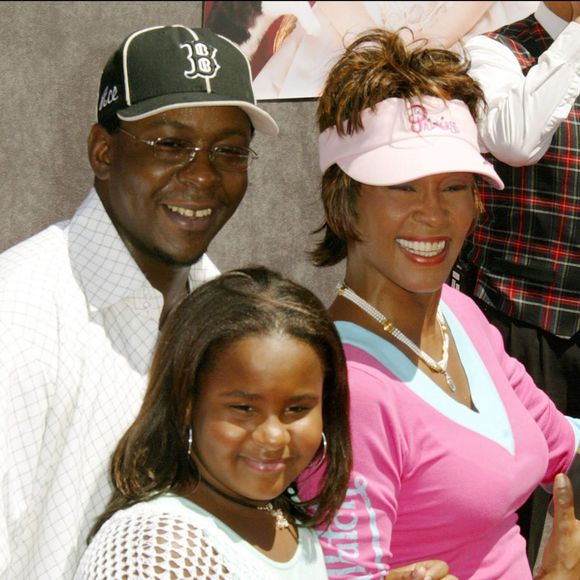 Whitney Houston et son mari Bobby Brown ainsi que leur fille Bobbi Kristina à la première de The Princess Diaries à Los Angeles, le 8 juilet 2004