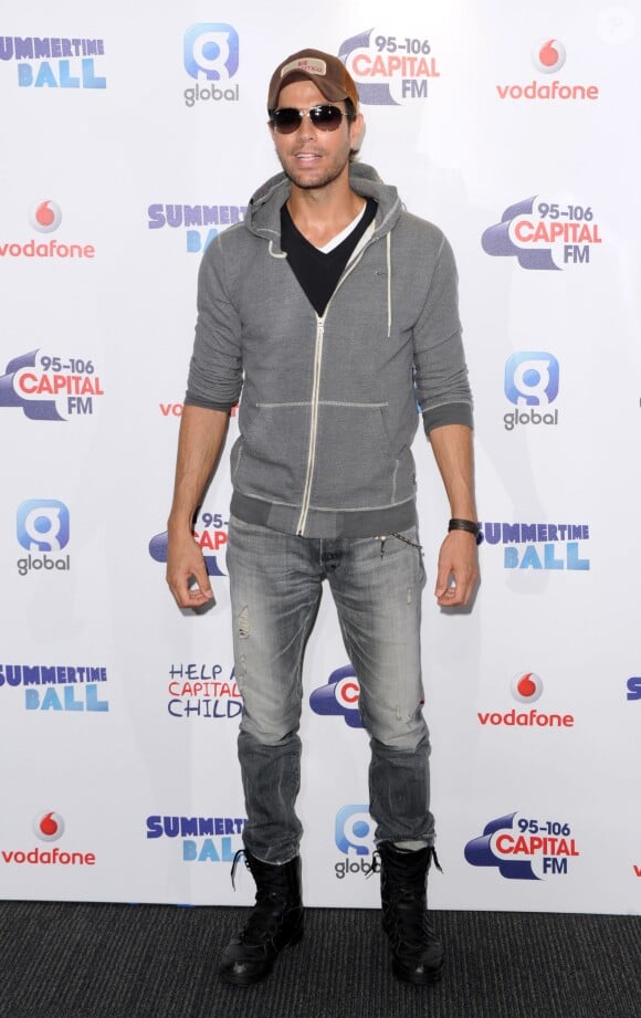 Enrique Iglesias au Concert "95-106 Capital FM Summertime Ball" à Londres. Le 21 juin 2014
