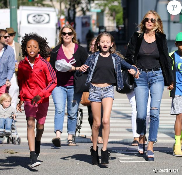 Heidi Klum épanouie Pour Une Balade En Famille Les Enfants Ont Bien