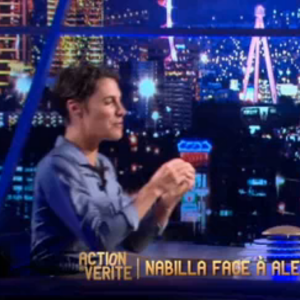 Nabilla dans "Action ou vérité" présentée par Alessandra Sublet sur TF1, le 10 juin 2016.