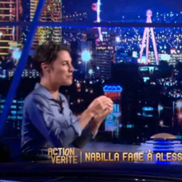 Nabilla dans "Action ou vérité" présentée par Alessandra Sublet sur TF1, le 10 juin 2016.