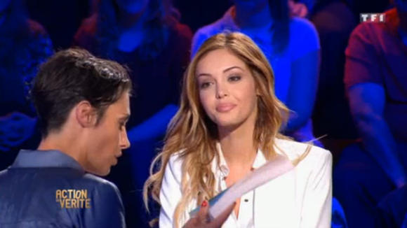 Nabilla dans "Action ou vérité" présentée par Alessandra Sublet sur TF1, le 10 juin 2016.