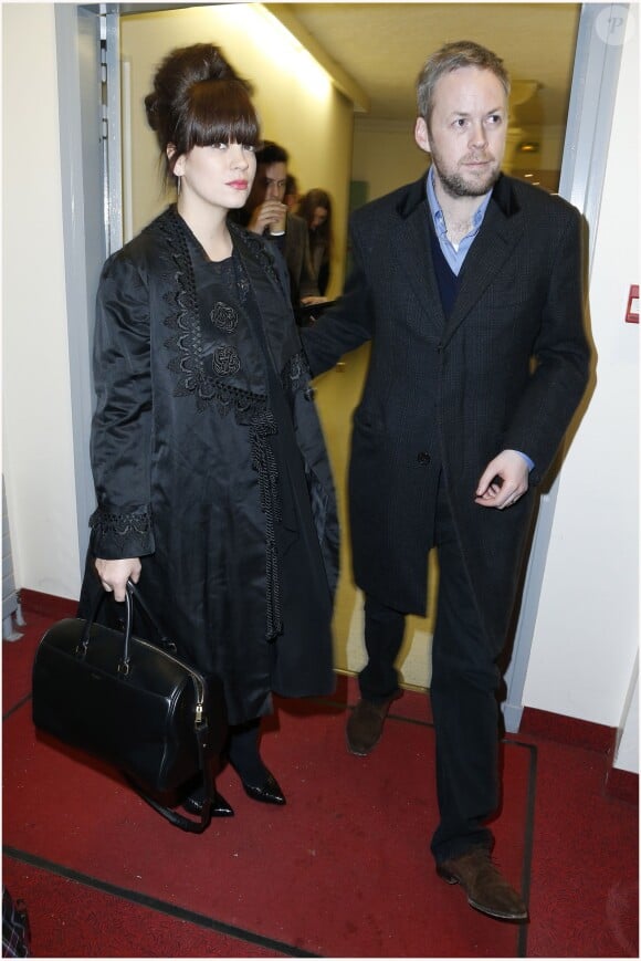 Lily Allen et son mari Sam Cooper Etam Live show de la collection lingerie de Natalia Vodianova à la Bourse du Commerce à Paris le 26 fevrier 2013