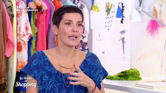 Cristina Cordula n'est pas fan du look de Christelle qui se prend pour Sharon Stone. "Les Reines du shopping" sur M6, le 6 juin 2016.