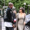 Kim Kardashian et son mari Kanye West arrivent au restaurant "L'Avenue" à Paris, le 13 juin 2016.