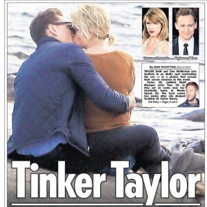 La romance de Taylor Swift et Tom Hiddleston étalée au grand jour en Une de "The Sun".