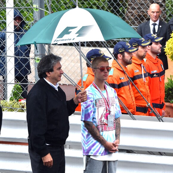 Justin Bieber - 74ème Grand Prix de Formule 1 de Monaco, le 29 mai 2016. C'est Lewis Hamilton qui a terminé premier devant D.Ricciardo et S.Perez.© Bruno Bebert/Bestimage The Formula 1 Grand Prix of Monaco, on May 29th, 2016, Monaco.29/05/2016 - Monaco