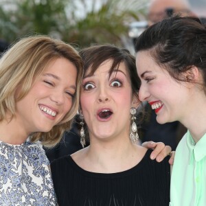 Lea Seydoux, Camille Lellouche, Rebecca Zlotowski - Photocall du film "Grand Central" lors du 66eme festival du film de Cannes le 18 mai 2013.