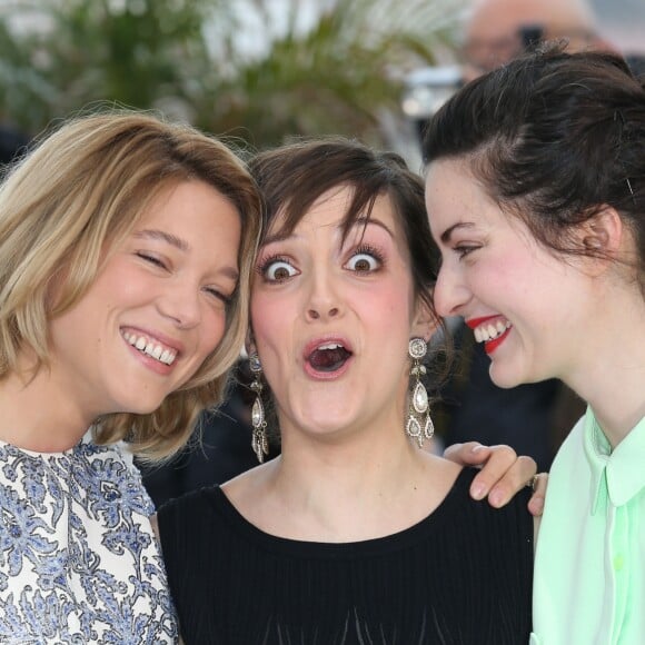 Lea Seydoux, Camille Lellouche, Rebecca Zlotowski - Photocall du film "Grand Central" lors du 66eme festival du film de Cannes le 18 mai 2013.
