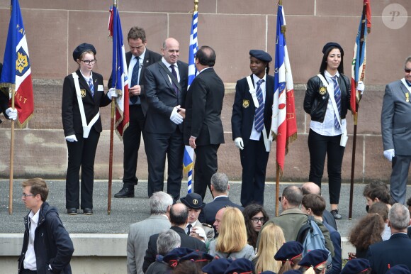 Le président de la République François Hollande lors de la cérémonie à l'occasion du 76ème anniversaire de l’appel du 18 juin 1940 au Mont-Valérien à Suresnes, le 18 juin 2016. © Lionel Urman/Bestimage