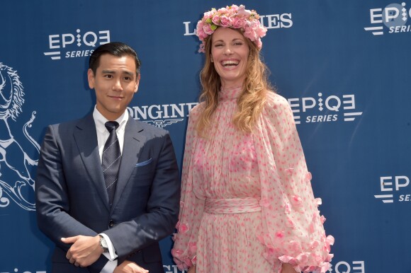 Sophie Thalmann et Eddie Peng (égérie de la marque Longines) - 167ème Prix de Diane Longines à l'hippodrome de Chantilly, à Chantilly, le 19 Juin 2016. © Giancarlo Gorassini/Bestimage