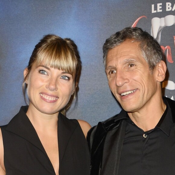 Nagui et sa femme Mélanie Page - Générale de la comédie musicale "Le Bal des Vampires" au Théâtre Mogador à Paris, le 16 octobre 2014.