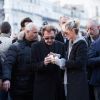 Exclusif - Johnny Hallyday et sa femme Laeticia se recueillent, en hommage aux victimes des attentats terroristes du 22 mars, sur la place de la Bourse à Bruxelles, le 27 mars 2016. ©Alain Rolland/Imagebuzz/Bestimage