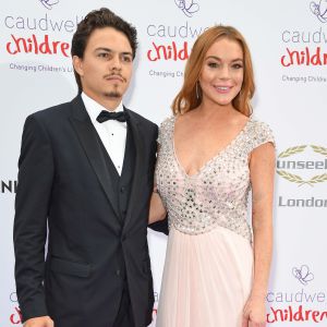 Lindsay Lohan et son fiancé Egor Tarabasov - People au "Butterfly Ball" au profit de l'association caritative "Caudwell Children" au Grosvenor House Hotel à Londres. Le 22 juin 2016